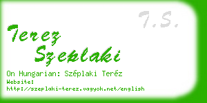terez szeplaki business card